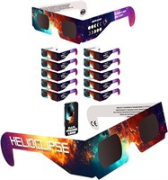 Helioclipse 2024 Solar Eclipse Glasses 12 PCS X3