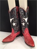 Size 9.5 M Black & Red Women’s Cowboy Boots