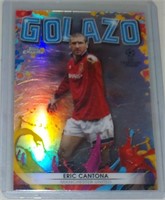 Eric Cantona 2021-22 Topps Chrome UCL Golazo card