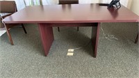 Mahogany-Tone Office Table
72in w x 36in d x
