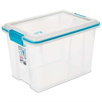 Sterilite 20 Quart Clear Box Blue Latches