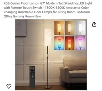 RGB Corner Floor Lamp - 67"