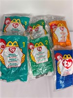 Lot of 6 Ty Beanie Baby McDonald Happy Meal Toys