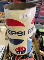 Pepsi Cola Waste Can