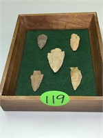 (5) Arrowheads Framed