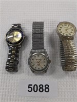 (3) Men's Watches - have damage & wear