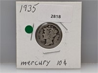 1935 90% Silv Mercury Dime