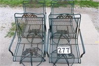 Set of 4 Metal Patio Chairs