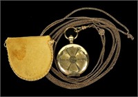 Vintage gold filled locket and watch chain,