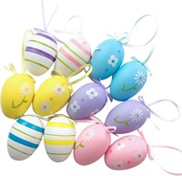 Painted Easter Egg Ornaments x3