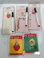 Strawberry shortcake notepads and armbands