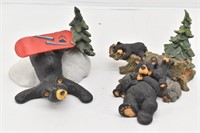 (2) Bear Foots Bears Figurines "Burton" &
