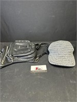 Bedazzled cap and purse