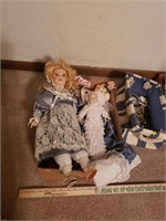 Lot of Various Dolls, Cloth Animals Figures