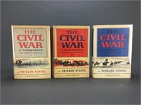 3 vols. Foote. Civil War. First Printings.