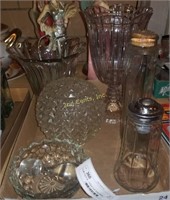 Glass Lot Clear Vases Containers & More