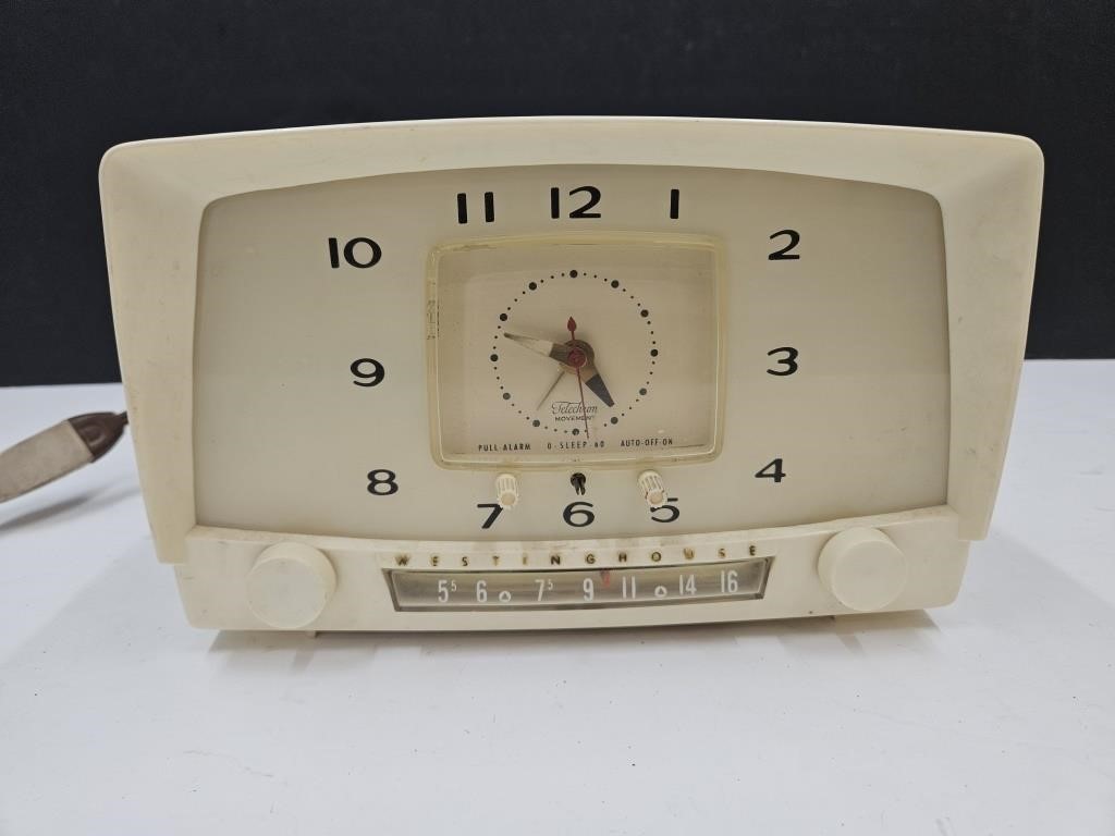 Vintage Telechron Clock & Radio Works Westinghouse