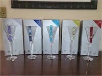 5 Waterford Snowflake Wishes Flutes