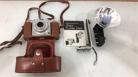 Ansco vintage film camera, with instruction book