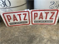 PATZ EQUIPMENT SIGN