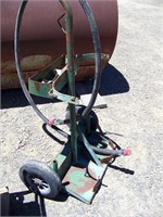 Acetylene Tank Cart for Welding and Hose