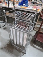 CHROME SHELF WITH HAMPER