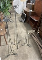 Wrought Iron Tiered Candle Holders.