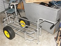 Aluminum Surf Pier Fisherman's Rolling Cart