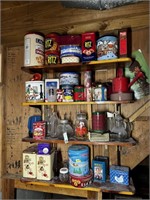 Tins & Other Items on Shelves