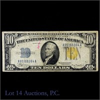 1934-A $10 Silver Certificate - Yellow Seal