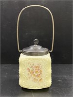 Vintage Wavecrest Satin Hand Painted Biscuit Jar