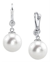Freshwater Pearl & Diamond Michelle Earrings- Vars