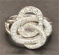 (XX) Sterling Silver Loop Ring (Size 7) (5.5