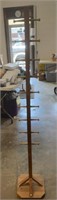 WOODEN PEG POLE-POSSIBLY A DISPLAY RACK