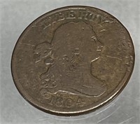 Copper U.S. Half-Cent 1804 Draped Bust