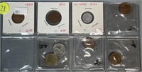 (8) Coins including : 1864, 1870 Indian Head Cents