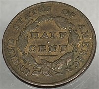 Copper U.S. Half-Cent 1828 Classic Head