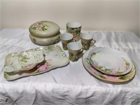 Floral Hand Painted Dish Set