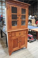 Quebec Primitive Pine Corner Cabinet