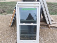 2 Double hung 29 1/2 x 49 1/2 windows, full