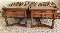 Pair of vintage end tables w/ drawers
