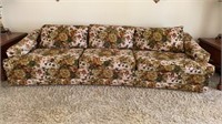 Vintage floral sofa - low & comfy 96"