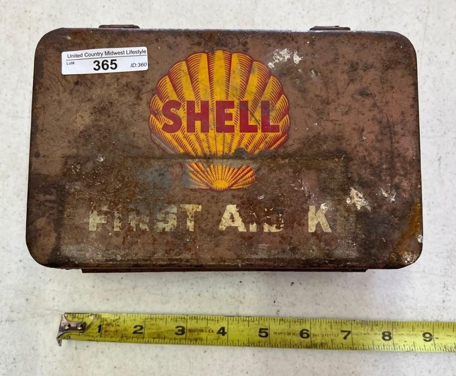 Vintage Shell First Aid Kit Box