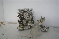 Wolf clock and candle holders