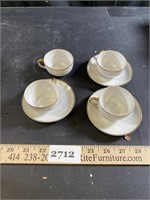 Small Cups & Saucers Set of 3 & extra cup