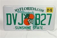 Florida, Sunshine State License Plate