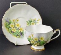 Fine Bone China England Yellow Primrose