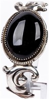 Jewelry Sterling Silver Onyx Cuff Bracelet