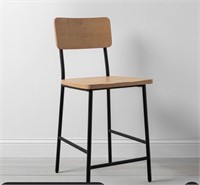 *READ Wood & Steel Counter Stool -Natural/ Black