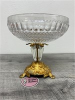 Crystal pedestal bowl